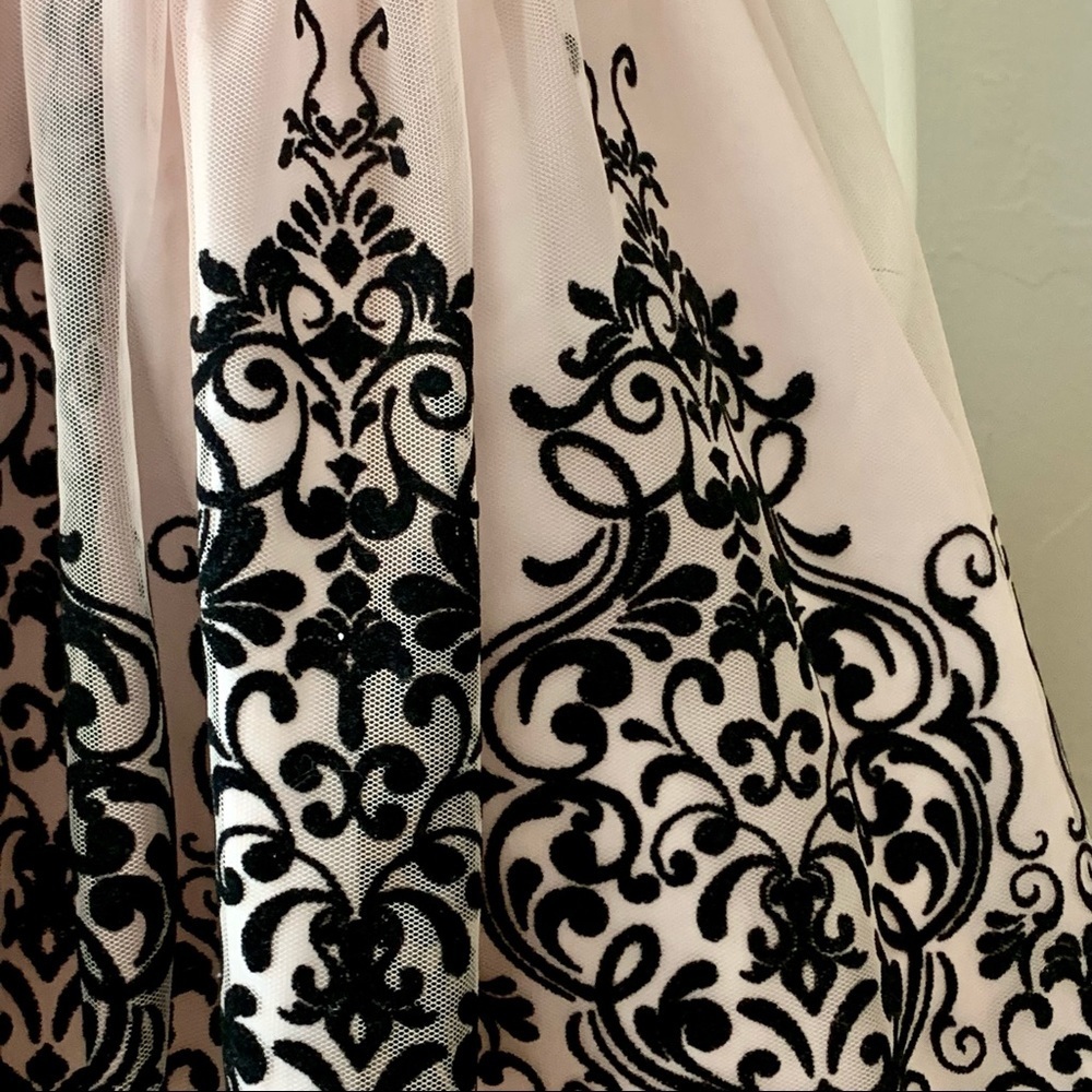 LAURA ASHLEY London Tulle Special Occasion Dress Pink & Black Tulle Fancy Party - Picture 6 of 16